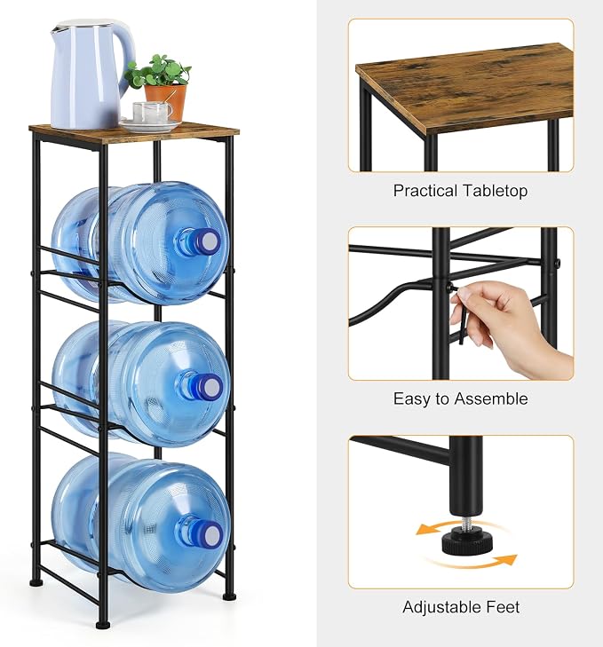 5 Gallon Water Bottle Jug Holder 3-Tier Water Bottle Holder Organizer - Image 3