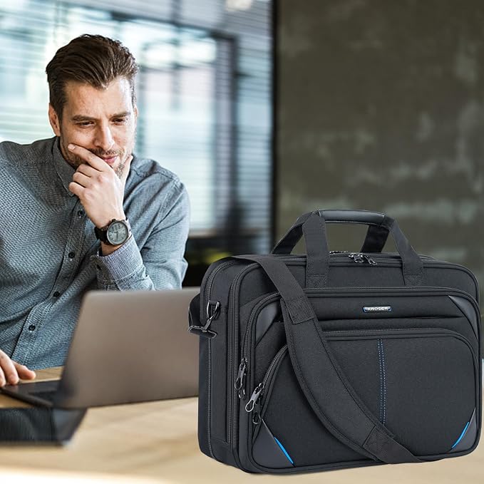 KROSER Laptop Bag 17.3 Inch Premium Laptop Briefcase, Expandable Laptop - Image 7