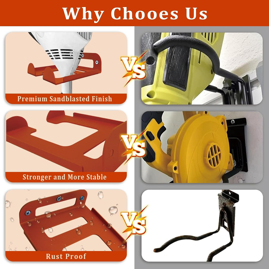 1 Pack Heavy-Duty Weed Eater Hanger Wall Mount for Trimmers and Tools