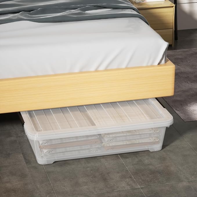 40 Quart Under Bed Plastic Storage Bins - Image 6
