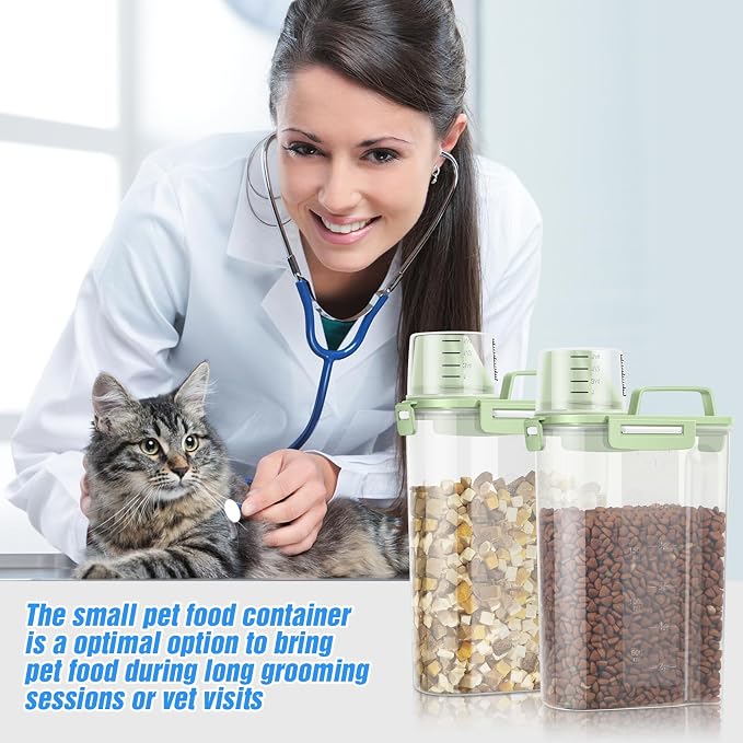 TBMax Small Dog Cat Food Storage Containers 2 Pack, Travel-Friendly Pet Food - Image 5