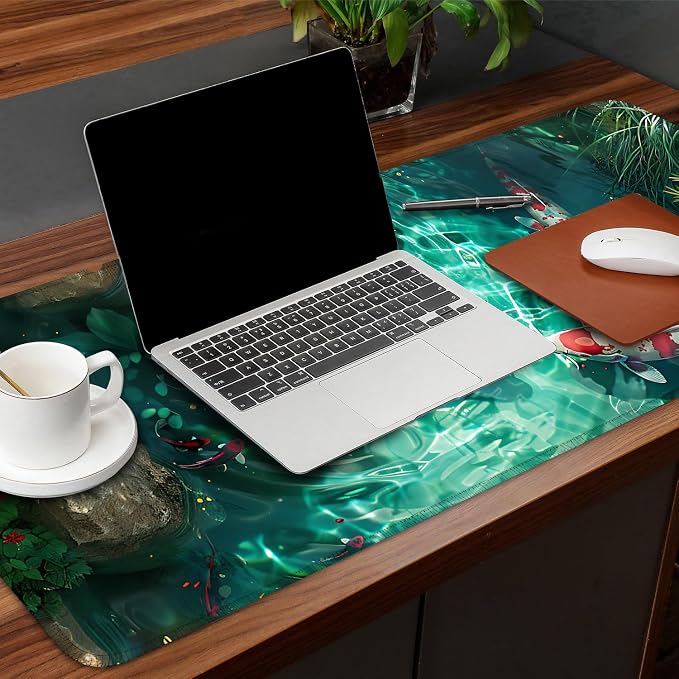 Koi Fish Mouse Pad XXL – Large Japanese Pond Desk Mat - Image 8