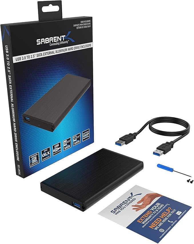 SABRENT Ultra Slim USB 3.0 to 2.5-Inch SATA External Aluminum Hard Drive - Image 9