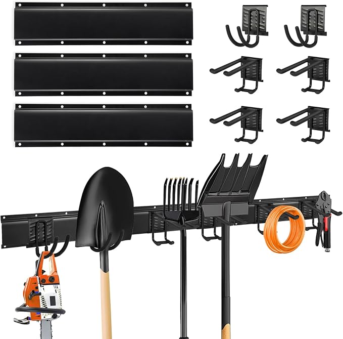 Garage Tool Organizer Wall Mount, Heavy Duty Garage Organization Tool Storage by Unknown