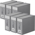 6 Pack Bed Sheet Closet Organizers and Storage, Sturdy Foldable Storage by StorageTastic