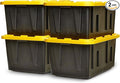 HOMZ 4-Pack Durabilt Tote, Heavy Duty Plastic Storage Bins by Homz