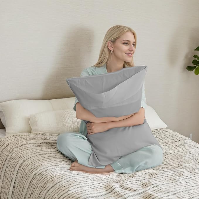 TELUS Pillow Cases Standard Size 2 Pack, Bamboo Rayon Cooling Pillowcases - Image 2