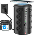 Tower Power Strip with 15W Wireless Charger, 15FT Extension Cord with Multiple by Unknown