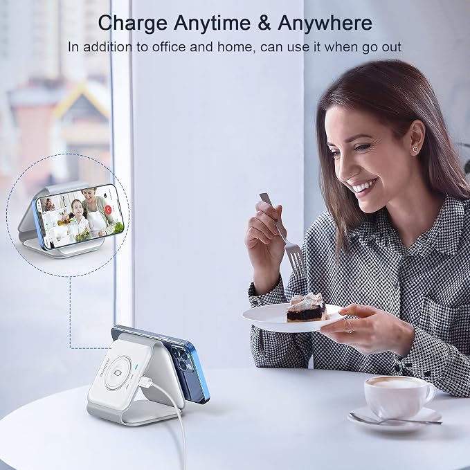 Wireless Charger 3 in 1, RTOPS Magnetic Travel Wireless Charging Station - Image 6