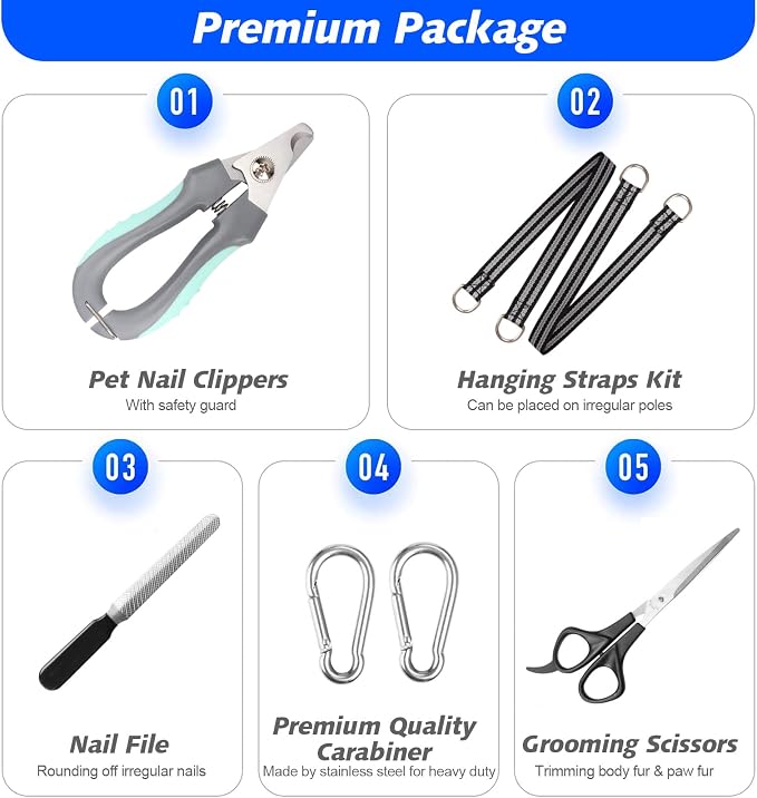 Pet Grooming Hammock Harness for Cats & XS Small Dogs, Dog Sling for Cutting - Image 4