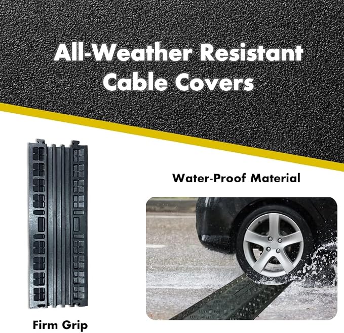 Kable Kontrol Drop Over Floor Cord Cover – 40” Inch Long 3 Channel Cable or - Image 6