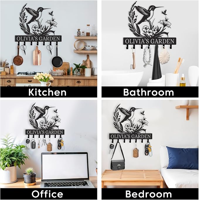 Personalized Metal Key Holder Wall Mount, Key Holder - Image 3