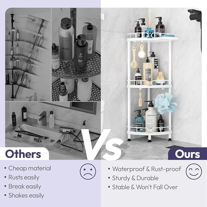 SWTYMIKI Corner Shower Caddy Standing - Image 4