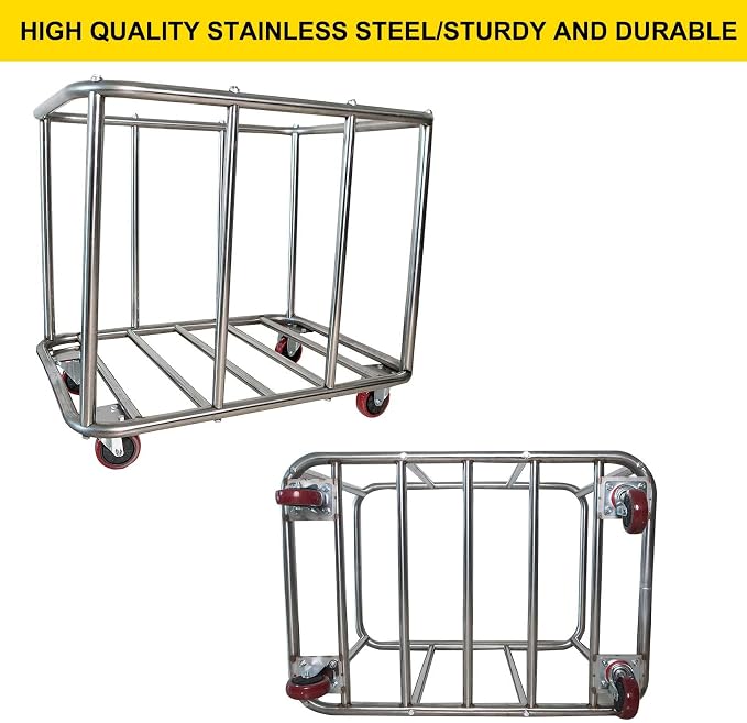 11.35 Bushel Industrial Rolling Laundry Cart, Laundry Basket Bulk Truck - Image 6