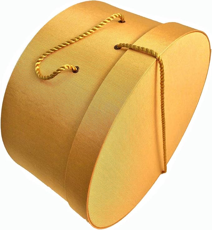 Sarah's Hat Boxes Classic Gold Hat Box – 12.75" x 6.5" Handmade in USA – - Image 2