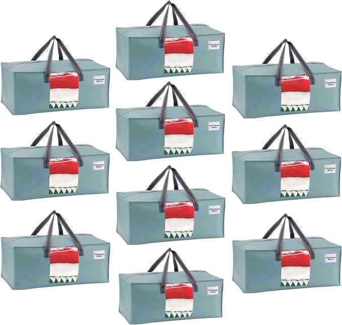VENO 10 Pack Moving Bags for College, Heavy-Duty Storage Totes, Moving Boxes by Veno