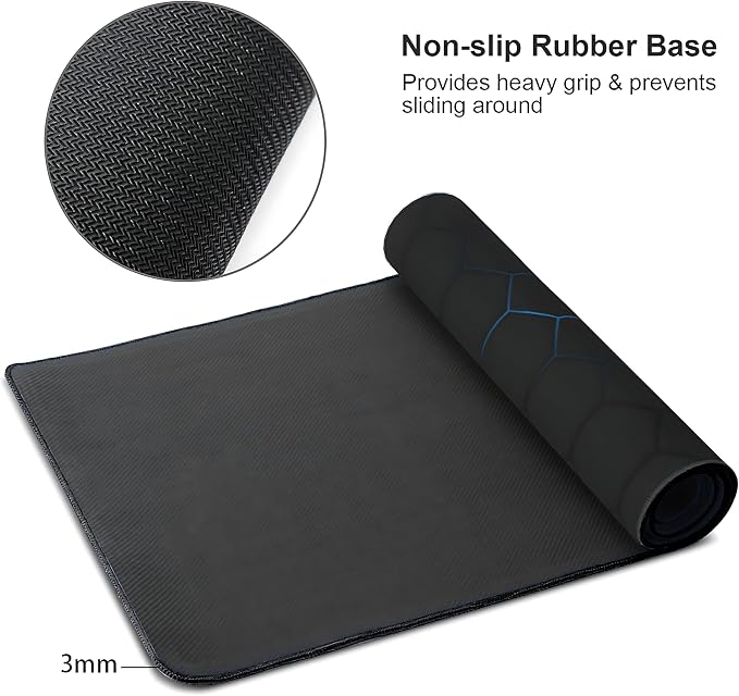 Hexagon Honeycomb Large Mouse Pad, Gaming Keyboard Desk Pad, Extended Mouse Mat - Image 4