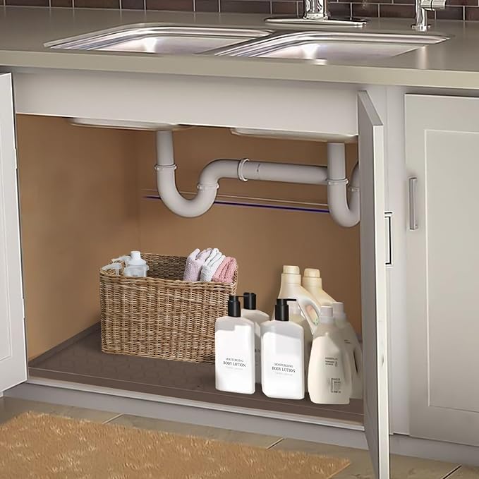 Under Sink Mat for Kitchen, Silicone Waterproof Liner - Image 3