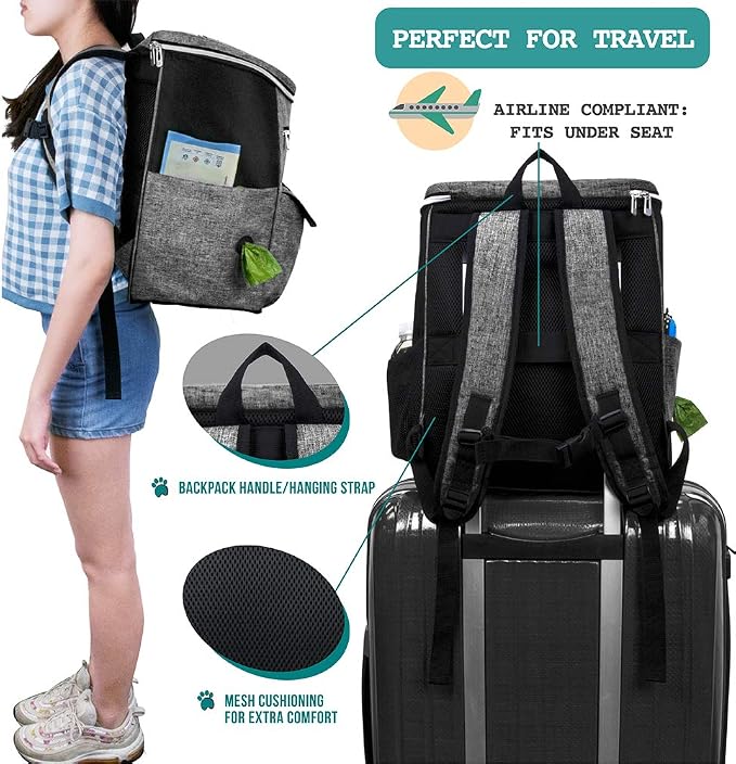 PetAmi Dog Travel Bag Backpack, Airline Approved Dog Bags - Image 5
