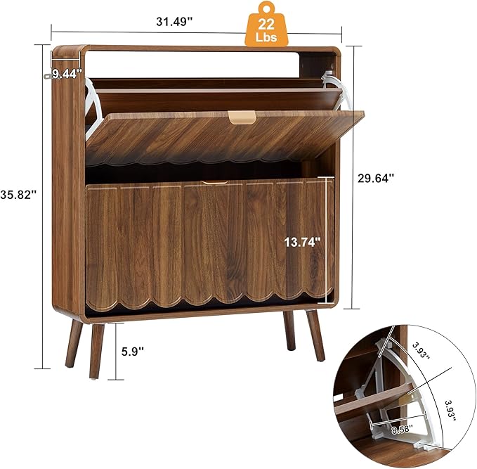 Shoe Storage Cabinet for Entryway - Image 2