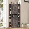 Farmhouse Corner Cabinet with Storage, Tall Corner Storage Cabinet with by Vabches