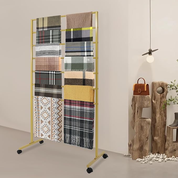Scarf Organizer, Scarf Display Stand, 7 Tier Metal Scarf Holder Organizer - Image 2