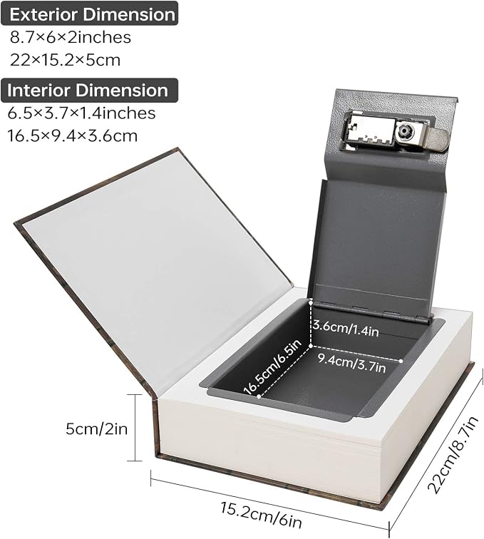 Real Paper Transfer Book Safe, Hollow - Image 2