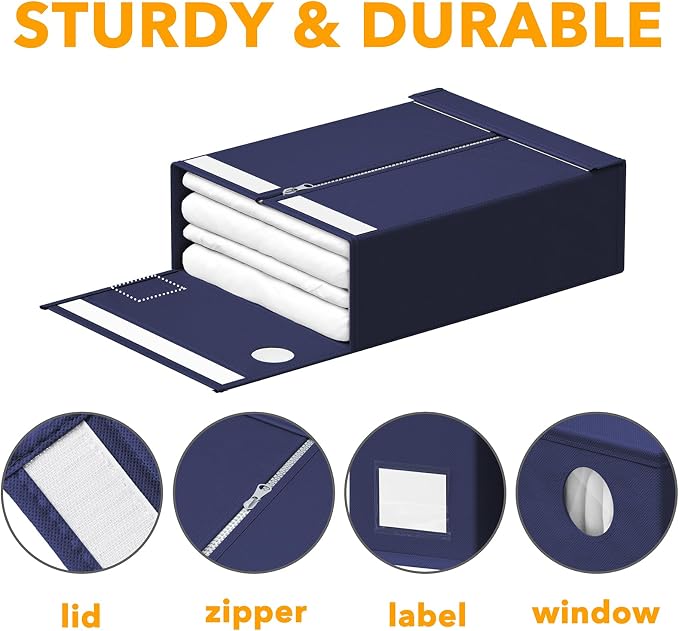 SpaceAid 6 Pack Bed Sheet Organizers and Storage, Foldable Sheet Organizer - Image 6