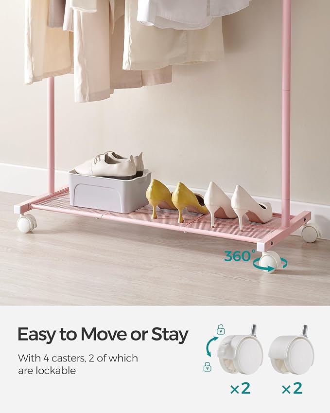 SONGMICS Clothes Rack with Wheels, Clothing Rack - Image 7