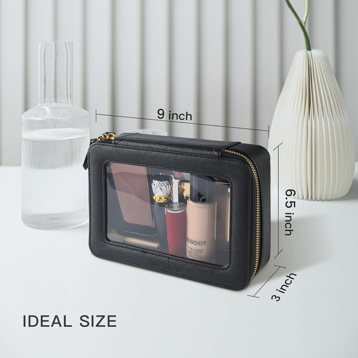 Aveniee Clear Makeup Bag Organizer, Portable Travel Toiletry Cosmetic