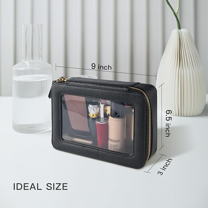 Aveniee Clear Makeup Bag Organizer, Portable Travel Toiletry Cosmetic Bag Case - Image 3