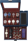 Dajasan Watch Box, Watch Case for Men, 8 Slot Watch Display Case by DAJASAN