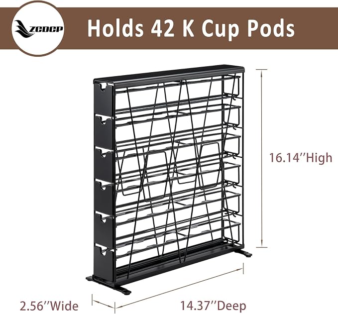 ZCDCP for K Cup Coffee Pod Holder, K Cup Holder Drawer Wall Mounted Coffee Pod - Image 3