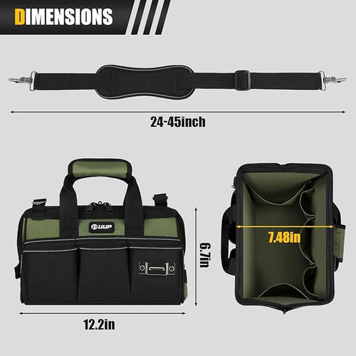 12-Inch Mini Small Tool Bag, 15-Pocket Portable Tool Box Organizer Storage - Image 2