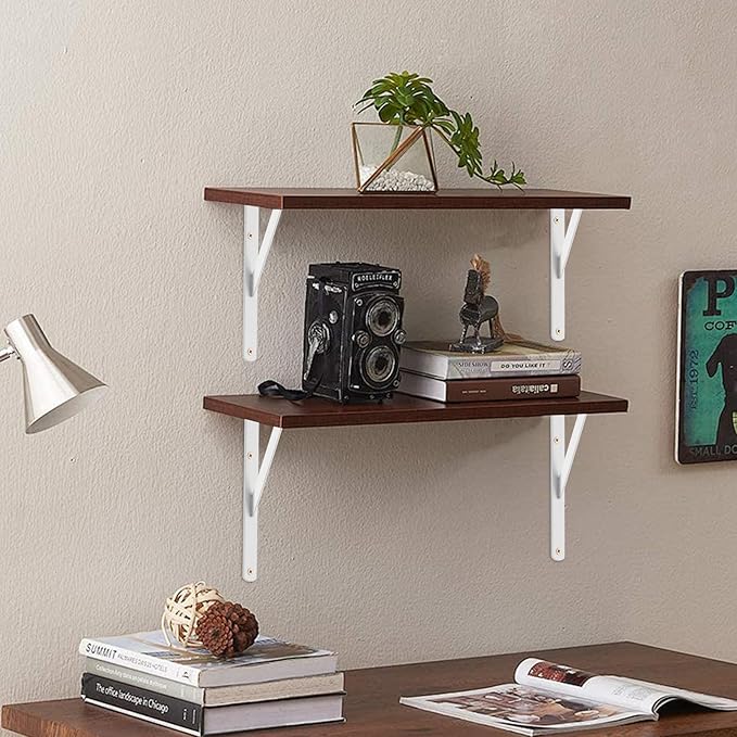 12 Pack L20 x H 12" White Heavy Duty Shelf Brackets - Image 4