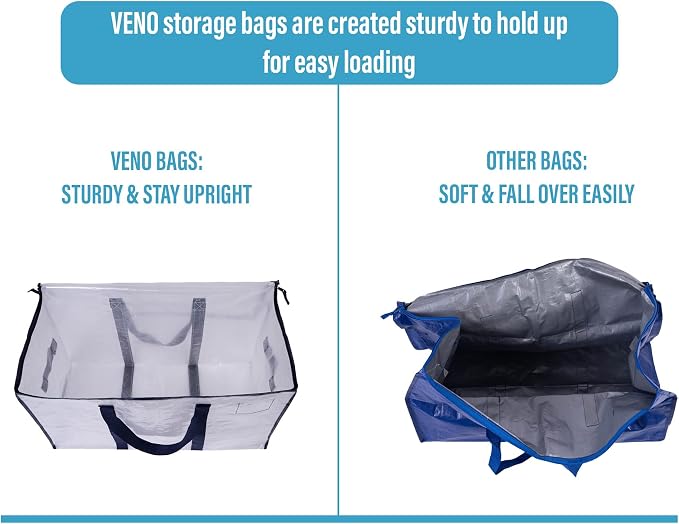 VENO 2 Pack Moving Bags and Large Christmas Storage Bins - Image 4
