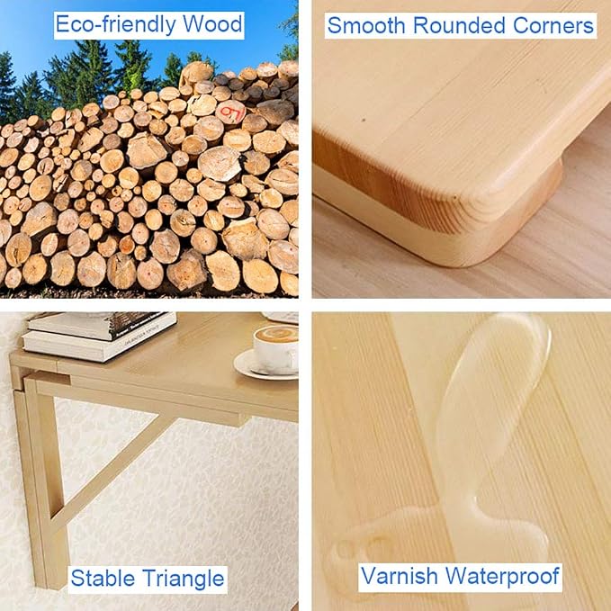 MM MELISEN Wood Folding Desk - Image 4