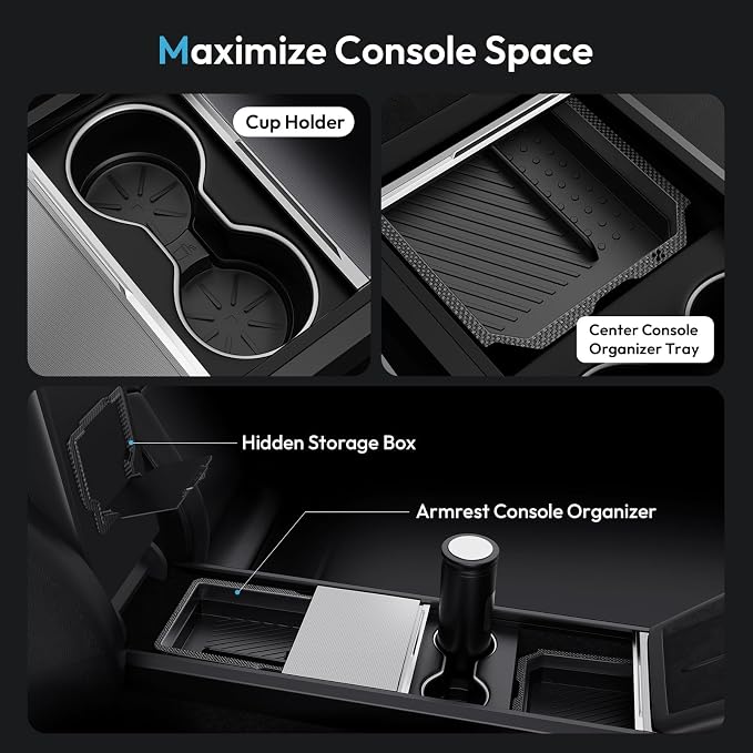 Center Console Organizer Tray for Tesla New Model Y Juniper Accessories 2025 - Image 7