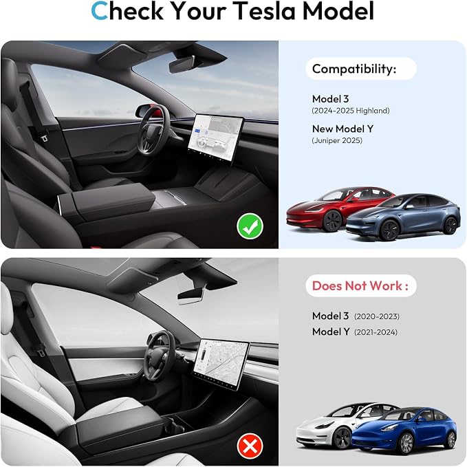 Center Console Organizer Tray for Tesla New Model Y Juniper Accessories 2025 - Image 4