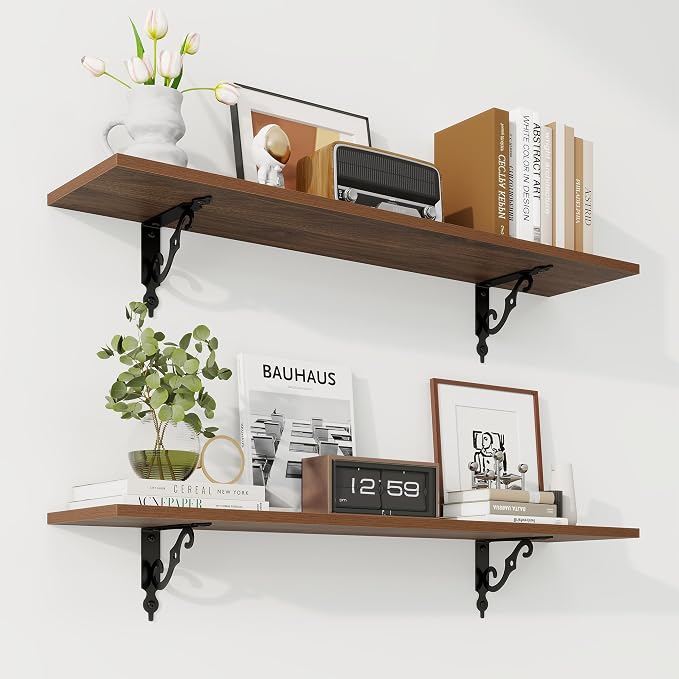 RICHFOCUS Floating Shelves for Wall Decor, 35.4W x 8D Shelves Set of 2 by Unknown