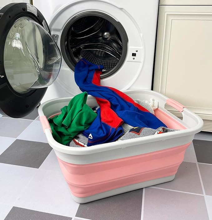 SAMMART 41L Collapsible Plastic Laundry Basket - Image 2