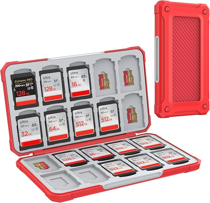 HEIYING Memory Card Case for SD/TF Cards, Portable SD Card Holder Storage Case by HEIYING