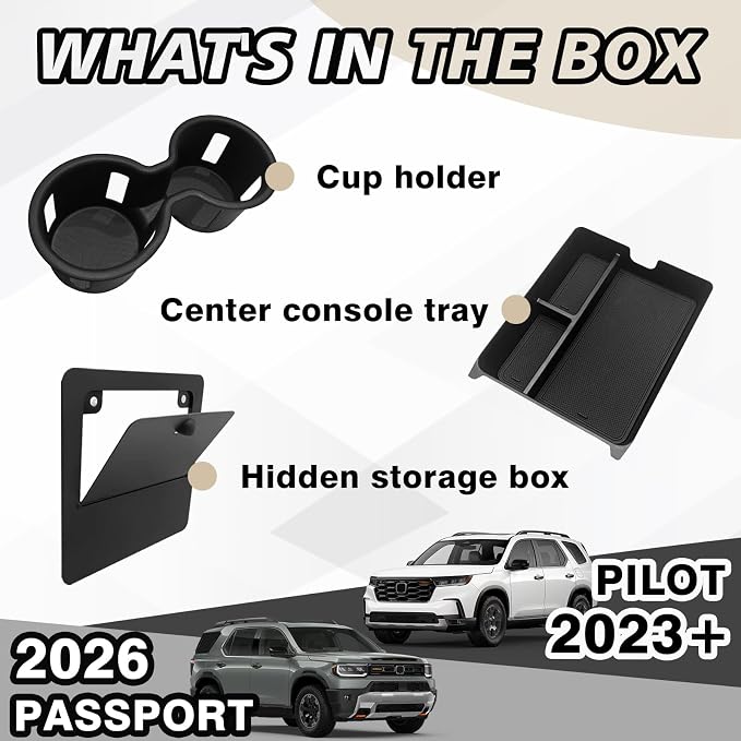 Muslogy Center Console Organizer & Cup Holder Insert & Magnet Armrest Hidden - Image 7