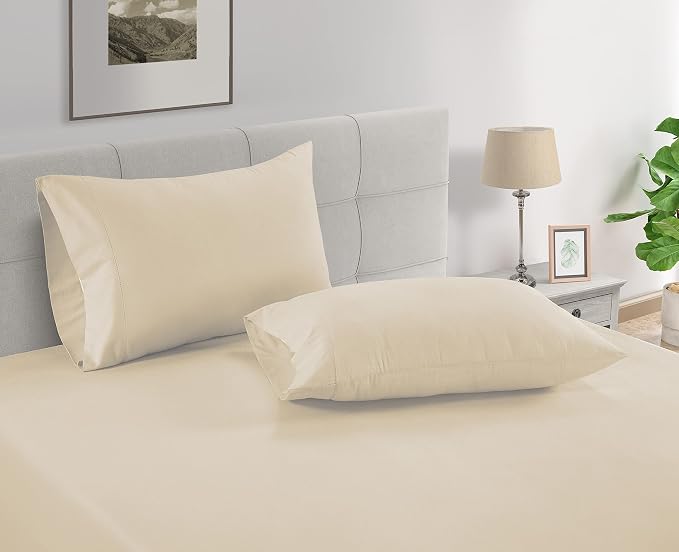 LANE LINEN Pillow Case Covers King Set of 2 100% Egyptian Cotton Sateen Soft - Image 2