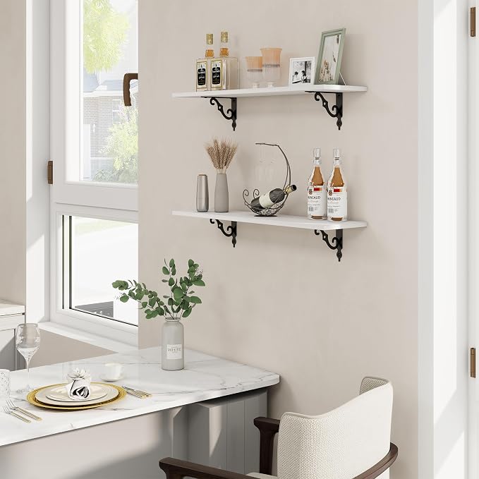 RICHFOCUS Floating Shelves for Wall Decor, 31.5W x 8D Shelves Set of 2 - Image 2