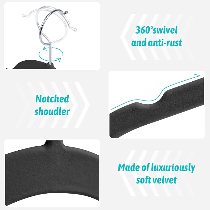 Premium Velvet Hangers 30 Pack - Image 3