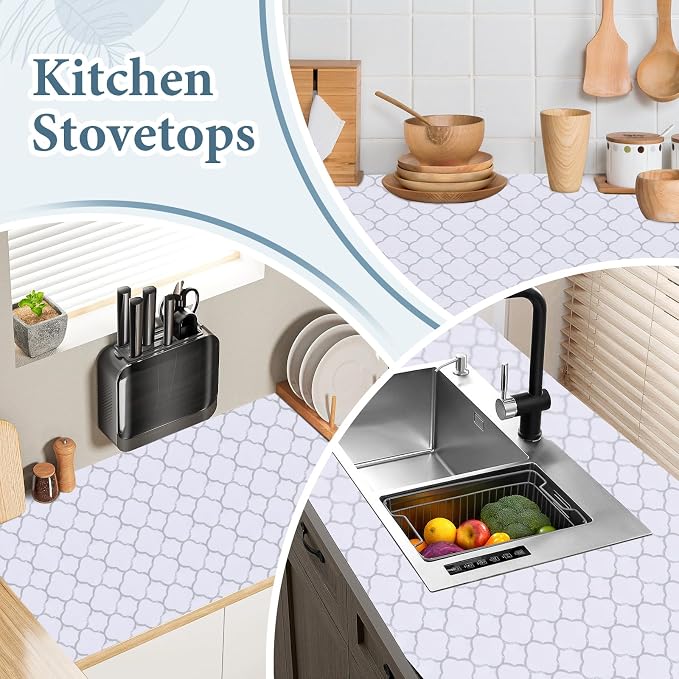 Shelf Liners for Kitchen Cabinets 23.6in x 20FT Non Adhesive Drawer Liner - Image 4