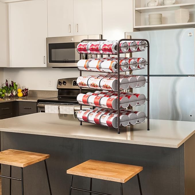 Vrisa Can Rack Organizer 5 Tier Cans Storage Organizer - Image 7