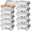 Chafing Dish Buffet Set, 8QT Stainless Steel Chafing Dishes by Unknown