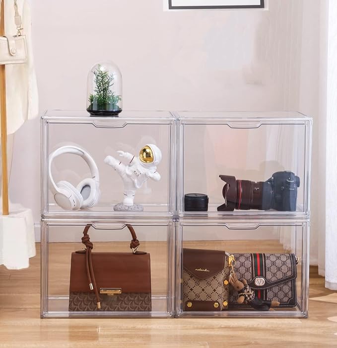 Purse Organizer for Closet, 5 Pack Clear Acrylic Display Case for Purse Handbag - Image 4